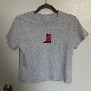 NWT Abercrombie & Fitch Light Gray Tee
